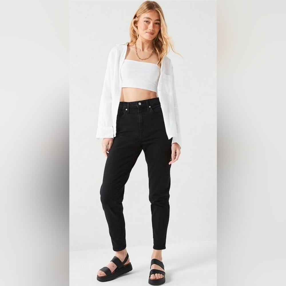 High-Rise Black Women's Jeans